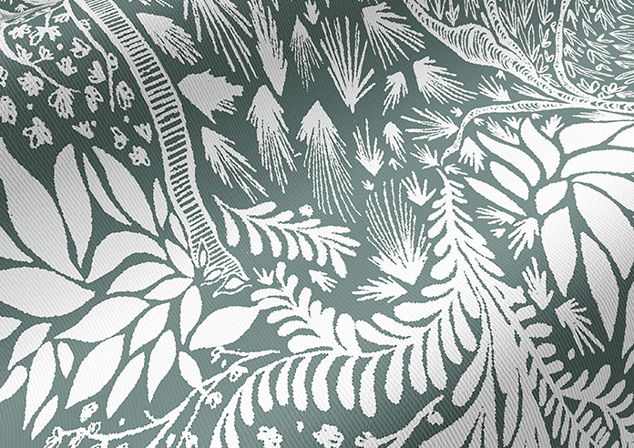 William Tree, Stone Blue - Twist&Fit Roller Blind - Image 4